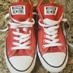 Red Converse Womens 11 Mens 9